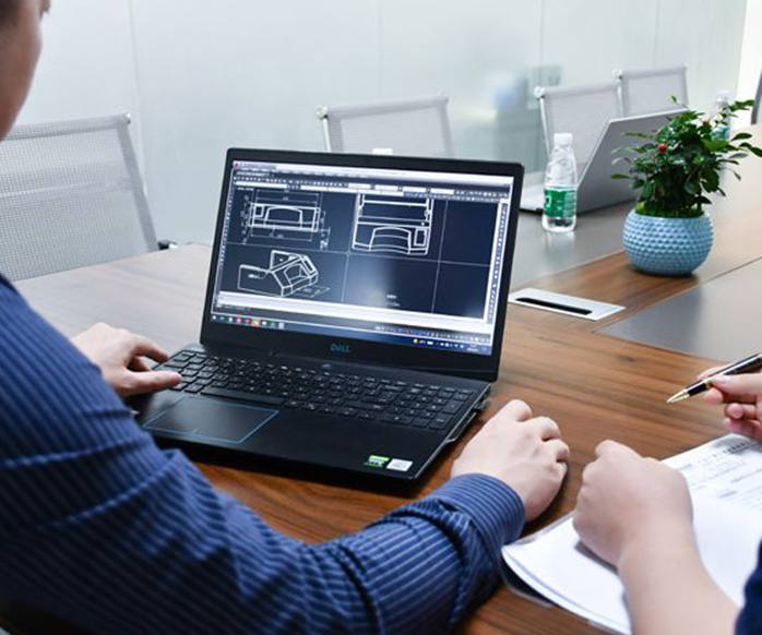 Guangce company reception desk for B2B testing equipment supplier inquiries