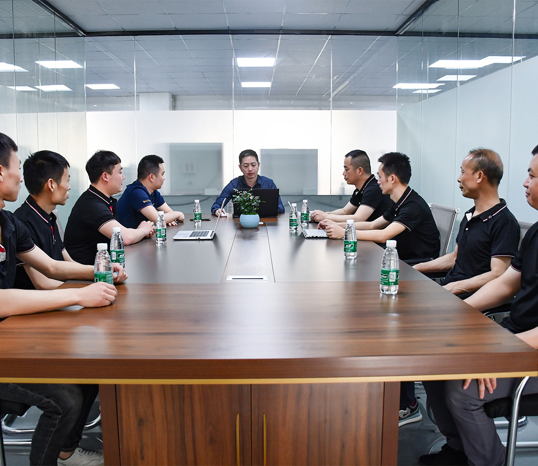 R and D meeting for polymer material testing solutions and custom test rigs